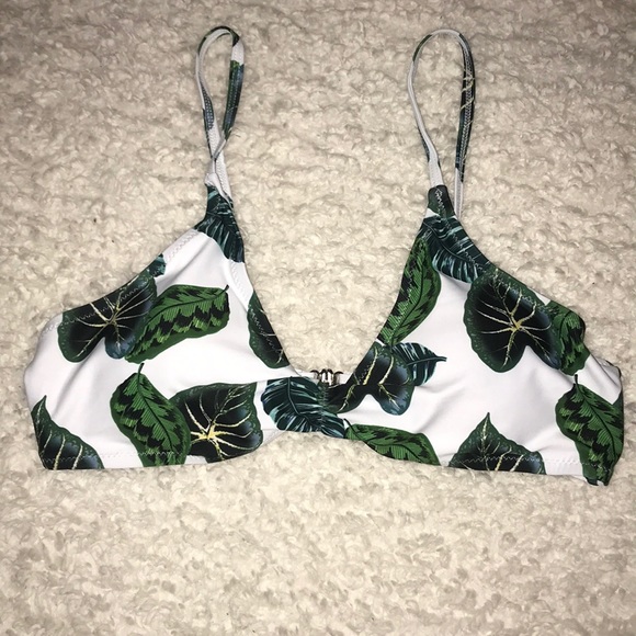 **NWT** Cupshe Green Jade Leaves Bikini Set - Picture 3 of 4